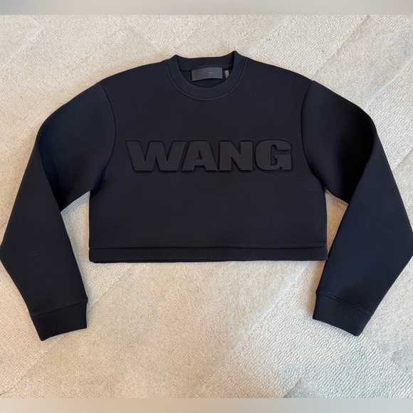 Alexander Wang sweatshirt! Alexander Wang X H&M Collab Cropped Scuba Sweatshirt - Picture 6 of 14